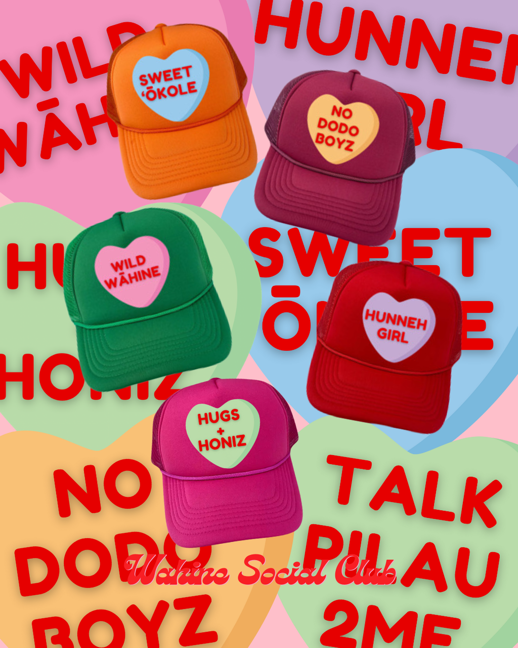 classic "talk story" hearts trucker